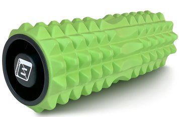 Масажний ролик для спини EasyFit Grid Roller 33 см v.1.2 посилений із заглушками салатовий EF-2022a-GN фото