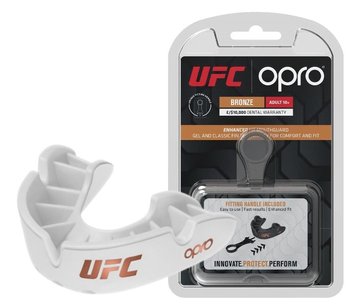 Капа для бокса детская OPRO Bronze UFC белая UFC_Jr_Bronze_W фото