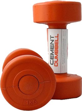 Гантели для фитнеса композитные LiveUP Cement Dumbell 2шт по 1 кг LS2003-1 фото