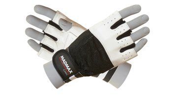 Рукавички для фітнесу та залу Mad Max MFG-248 Clasic Exclusive чорно-білі MFG-248-White фото
