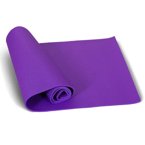 Килимок для фітнесу та йоги Power System Fitness-Yoga Mat PVC фіолетовий (173смx61смx0.6см) PS-4014_Purple фото