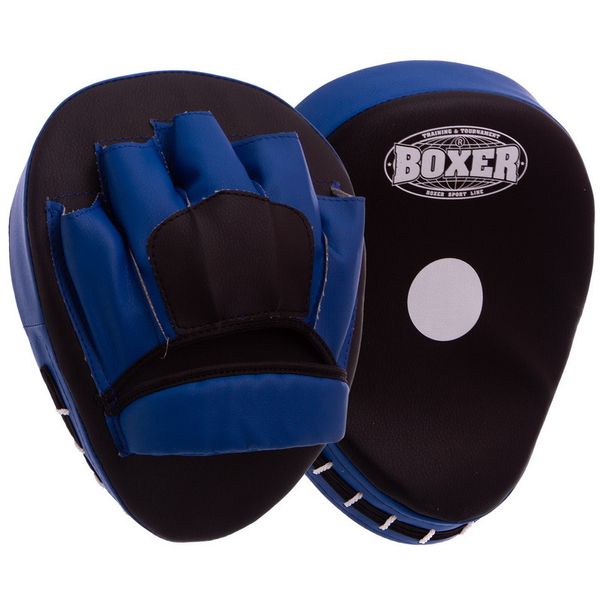 Лапа Вигнута для боксу та єдиноборств Boxer 23x19x4см чорно-синя 2011-01(BL) фото