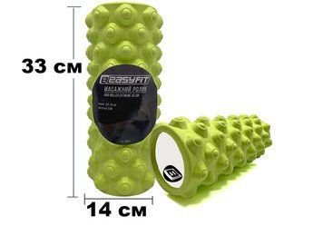 Масажний ролик EasyFit Grid Roller Extreme 33 см салатовий EF-2023-GN фото