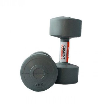 Гантелі для фитнесу композитні LiveUP Cement Dumbell 2шт по 4 кг LS2003-4 фото