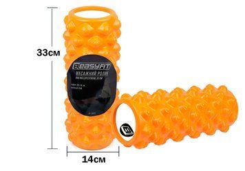 Масажний ролик EasyFit Grid Roller Extreme 33 см помаранчевий EF-2023-OR фото