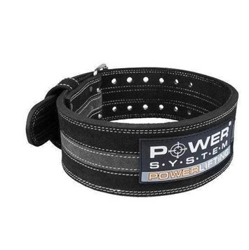 Пояс для пауэрлифтинга Power System PowerLifting PS-3800 кожаный PS-3800_M_Black_Grey фото