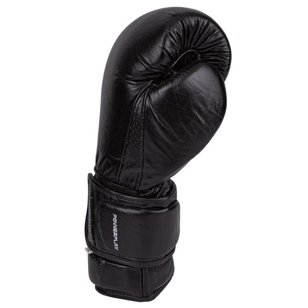 Боксерські рукавички шкіряні Power Play Magnum 3087 чорні PP_3087_10oz_Black фото