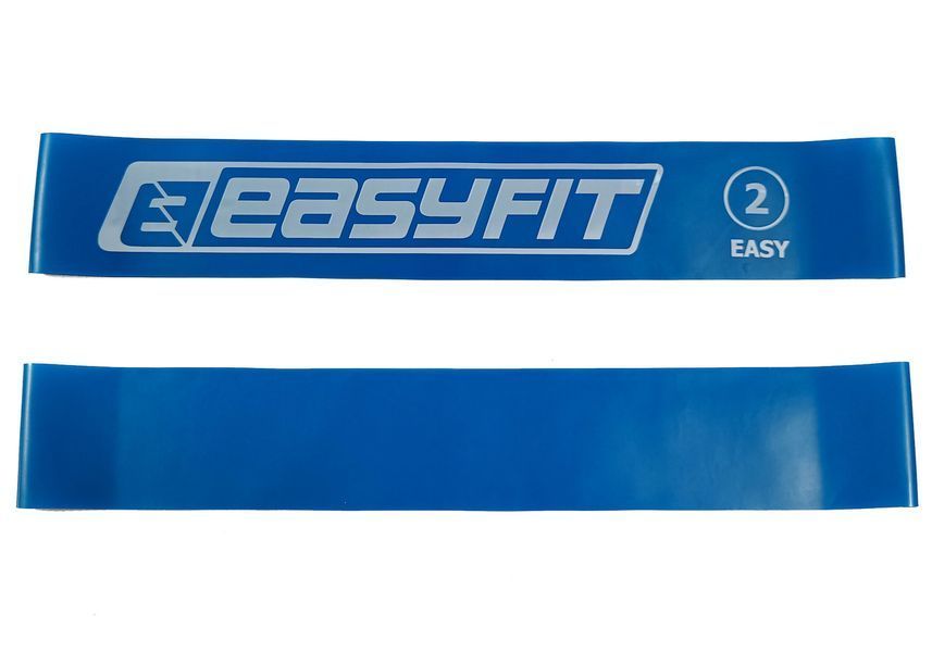 Резиновое кольцо для фитнеса, лента сопротивления EasyFit №2 (5кг) синяя EF-1813-2 фото