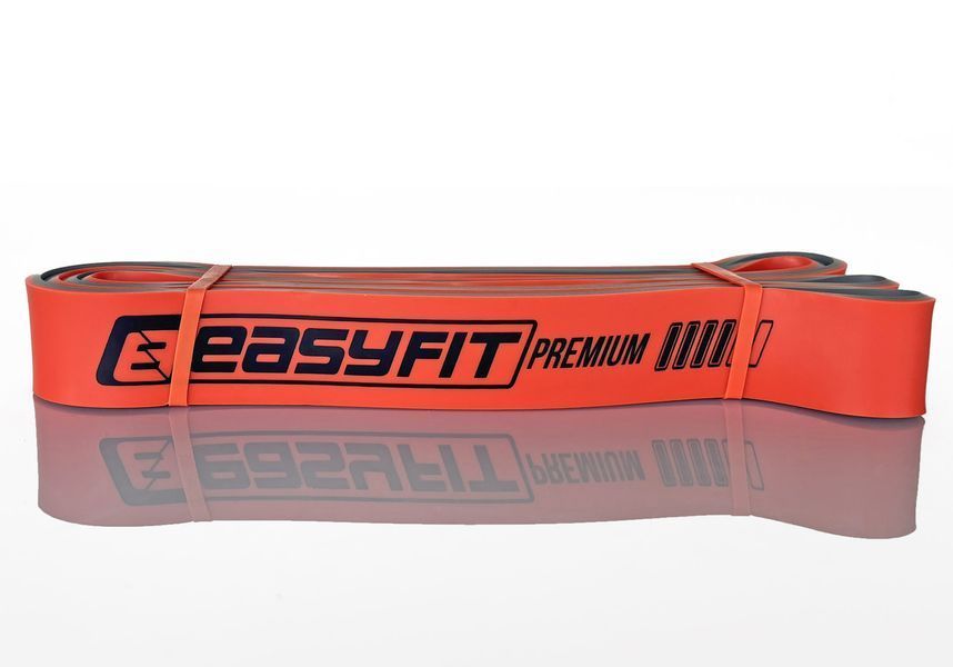 Двухслойная резина для подтягивания и тренировок EasyFit Premium 25-45 кг оранжево-серая EF-2236-4 фото