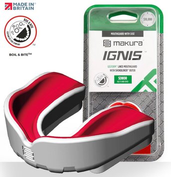 Капа для бокса взрослая Makura Ingis бело-красная Ingis_SR_Wh/Red фото