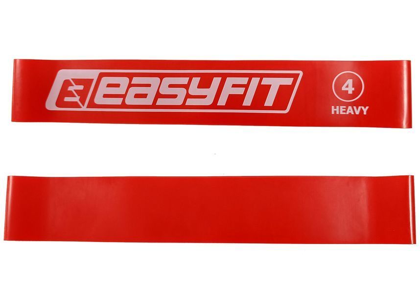 Резиновое кольцо для фитнеса, лента сопротивления EasyFit №4 (15кг) красная EF-1813-4 фото
