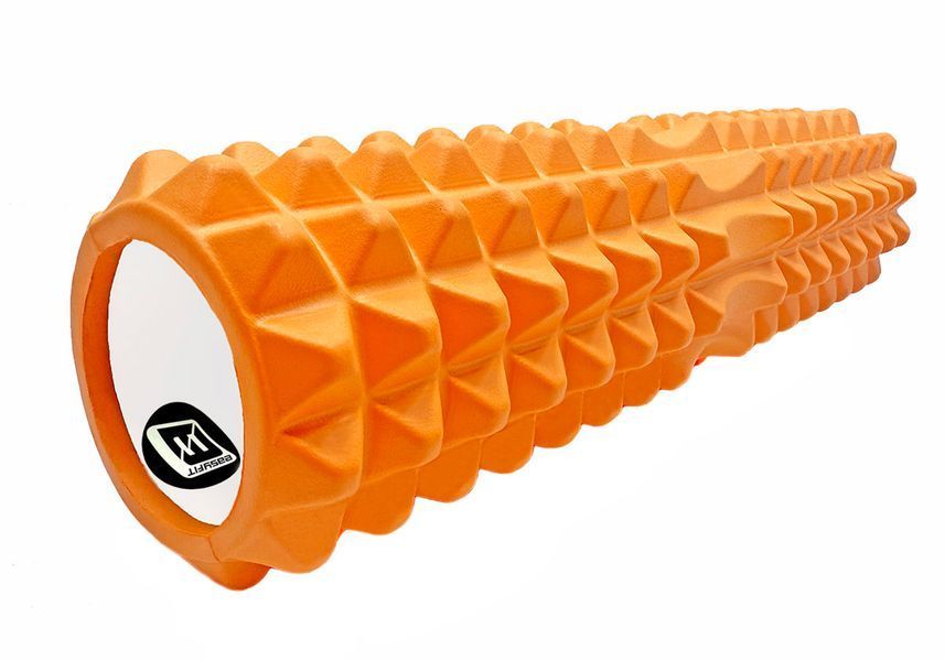 Масажний ролик із поглибленням для хребта EasyFit Grid Roller 45 см v.1.2 оранжевий EF-2028-OR фото