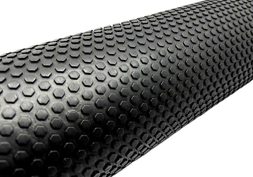 Массажный ролик EasyFit Foam Roller 90 см из плотной пены синий EF-2034-BK фото