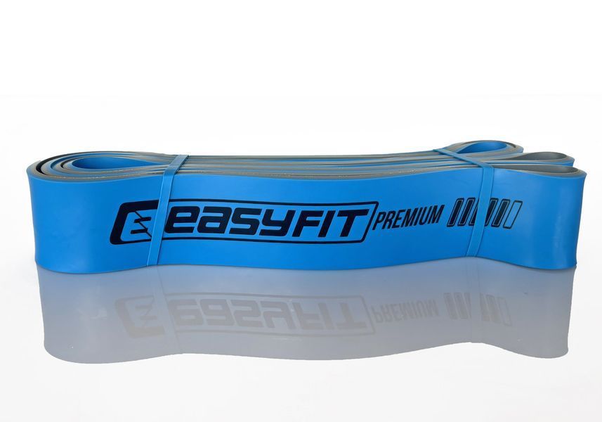 Двухслойная резина для подтягивания и тренировок EasyFit Premium 35-63 кг сине-серая EF-2236-5 фото