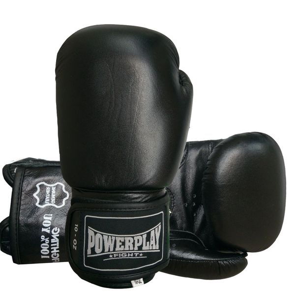 Боксерські рукавички шкіряні Power Play Impulse 3088 чорні PP_3088_10oz_Black фото