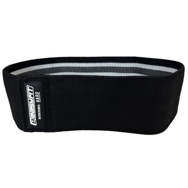 Тканинна гумка (стрічка) для фітнесу EasyFit Hard 18-25 кг чорна EF-1820-H фото