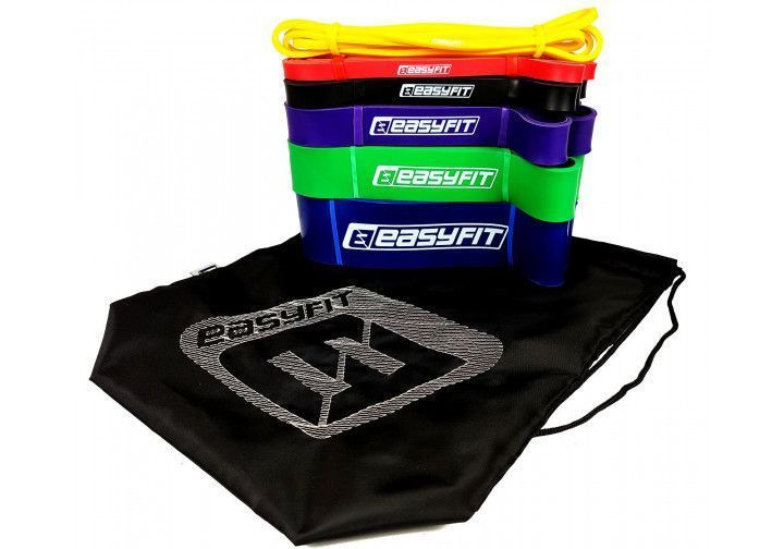 Гума для підтягування на турніку і тренувань EasyFit: набір 1-110 кг (6 шт) EF-1116s фото