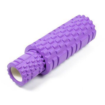 Масажний ролик EasyFit Grid Roller Double 33 см фіолетовий EF-7737s-1 фото