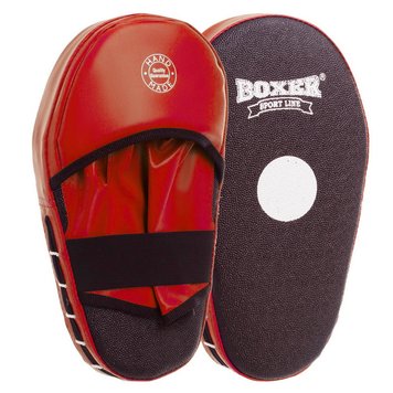 Лапы для бокса Boxer Прямые удлиненные 38х18х4, 5см черно-красные 2008-01(R) фото