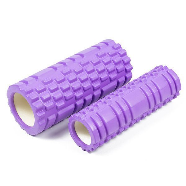 Масажний ролик EasyFit Grid Roller Double 33 см фіолетовий EF-7737s-1 фото