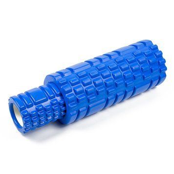 Масажний ролик EasyFit Grid Roller Double 33 см синій EF-7737s-3 фото