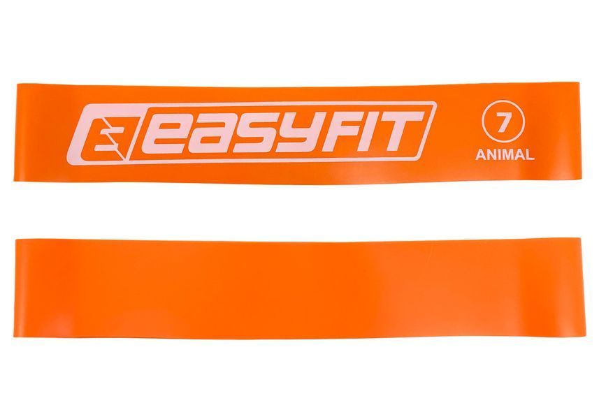 Резиновое кольцо для фитнеса, лента сопротивления EasyFit №7 (30кг) оранжевая EF-1813-7 фото