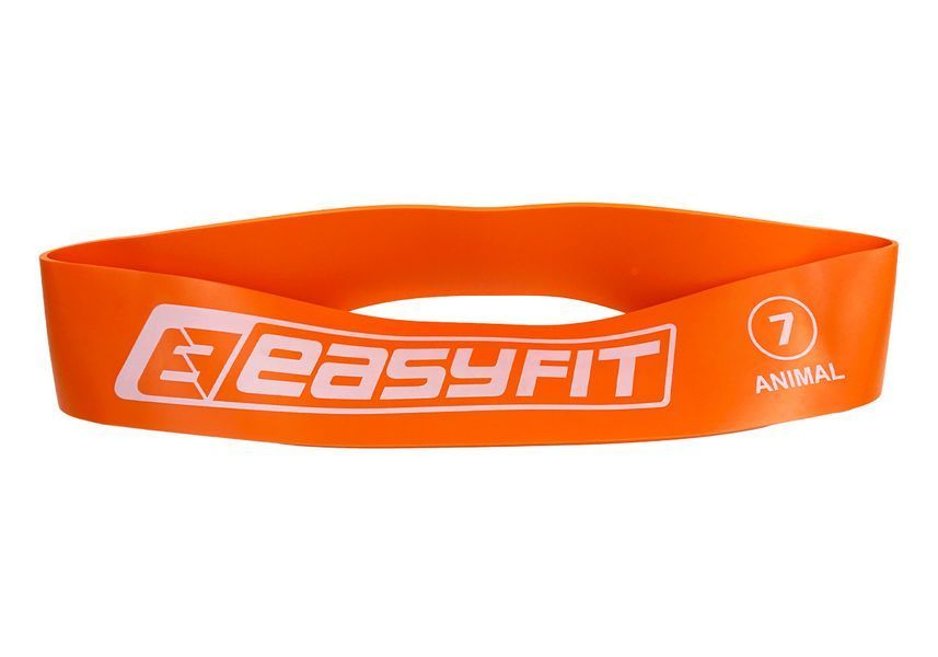 Резиновое кольцо для фитнеса, лента сопротивления EasyFit №7 (30кг) оранжевая EF-1813-7 фото