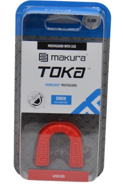 Капа боксерська одностороння одночелюстная Makura Toka доросла (вік 11+) червона Toka_SR_Red фото