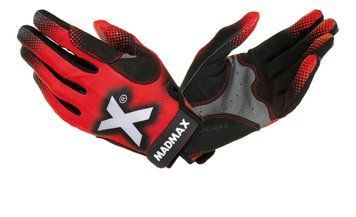 Рукавички для фітнесу та залу Mad Max X Gloves MXG-101 чорно-cіро-червоні MXG-101-RED фото