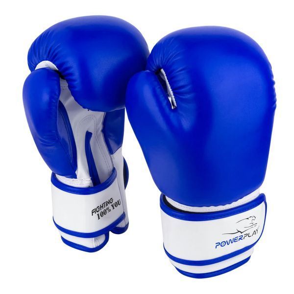 Рукавички боксерські Power Play 3004 cиньо-білі PP_3004JR_6oz_Blue/White фото