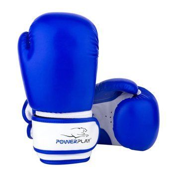 Перчатки боксерские Power Play 3004 cине-белые PP_3004JR_8oz_Blue/White фото