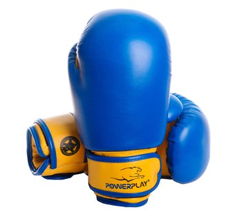 Перчатки боксерские Power Play 3004 cине-желтые PP_3004JR_6oz_Blue/Yellow фото