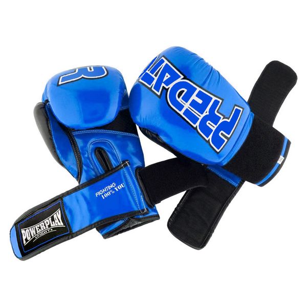 Боксерские перчатки Power Play Predator 3017 синие PP_3017_8oz_Blue фото