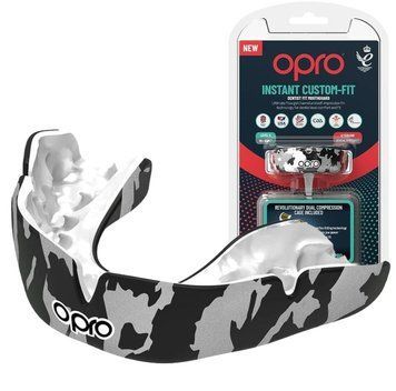Капа боксерская Opro Instant CAMO взрослая (возраст 11+) черно-белая Instant_CAMO_Bl/White фото