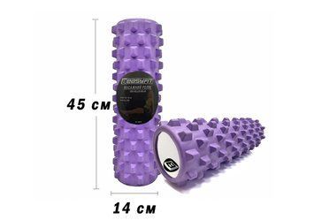Ролик для фітнесу EasyFit Grid Roller PRO 45 см фіолетовий EF-2029-V фото
