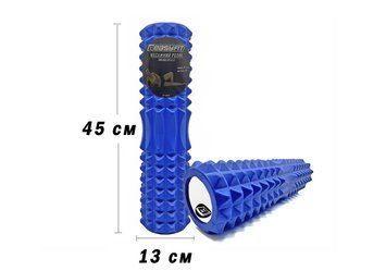 Масажний ролер для спини EasyFit Grid Roller 60 см v.3.1 чорний EF-2028-BL фото