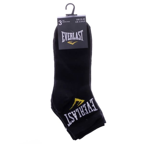 Шкарпетки Everlast Quarter Socks 3-pack 179015 чорні 179015 фото