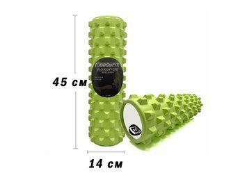 Ролик для фітнесу EasyFit Grid Roller PRO 45 см салатовий EF-2029-GN фото