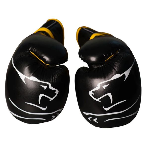 Боксерские перчатки Power Play Jaguar 3018 черно-желтые PP_3018_8oz_Black/Yellow фото