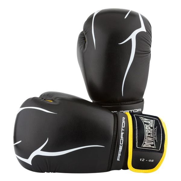 Боксерські рукавиці Power Play Jaguar 3018 чорні-жовті PP_3018_8oz_Black/Yellow фото