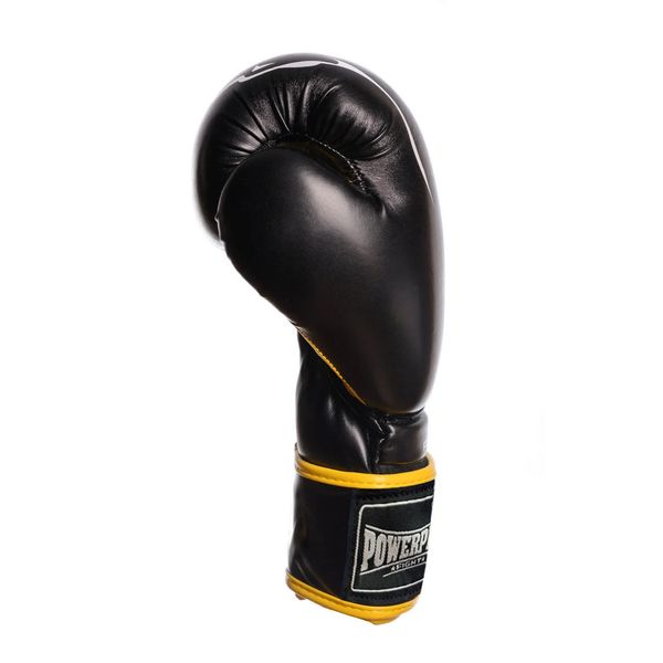 Боксерські рукавиці Power Play Jaguar 3018 чорні-жовті PP_3018_8oz_Black/Yellow фото