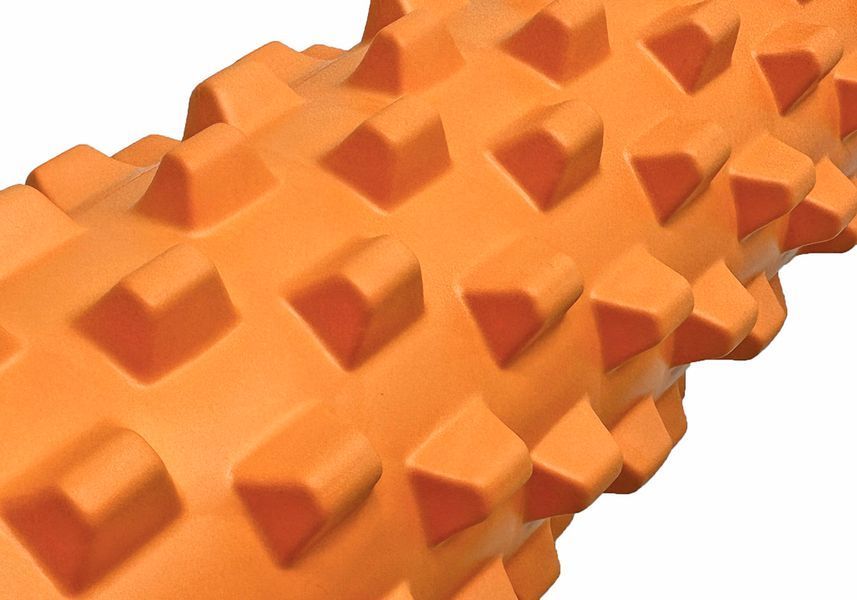 Ролик для фитнеса EasyFit Grid Roller PRO 45 см оранжевый EF-2029-OR фото