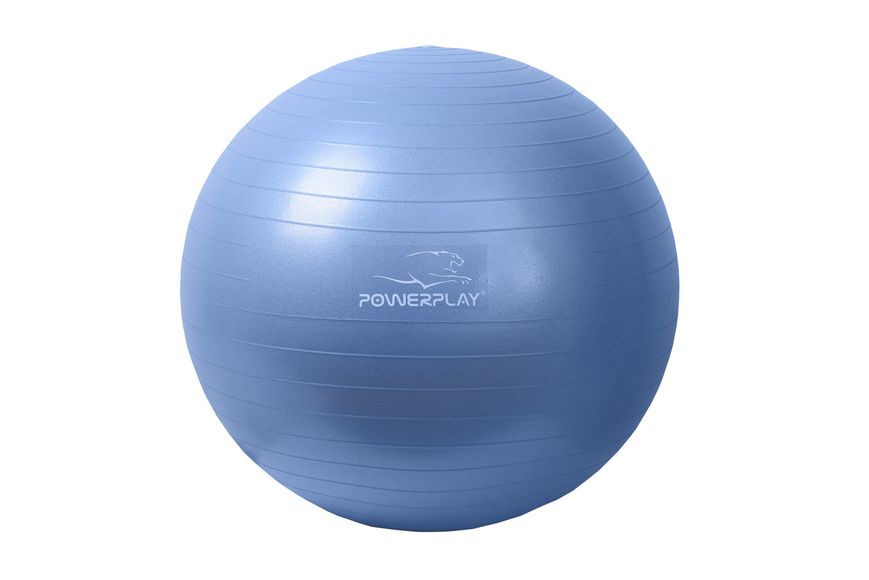 Мяч для фитнеса и йоги (фитбол) Power Play Gymball d-65см синий + насос PP_4001_65_Blue фото